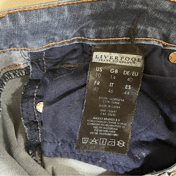 LIVERPOOL JEANS COMPANY Womens Jeans Medium Wash Size 10 - Picture 8 of 16